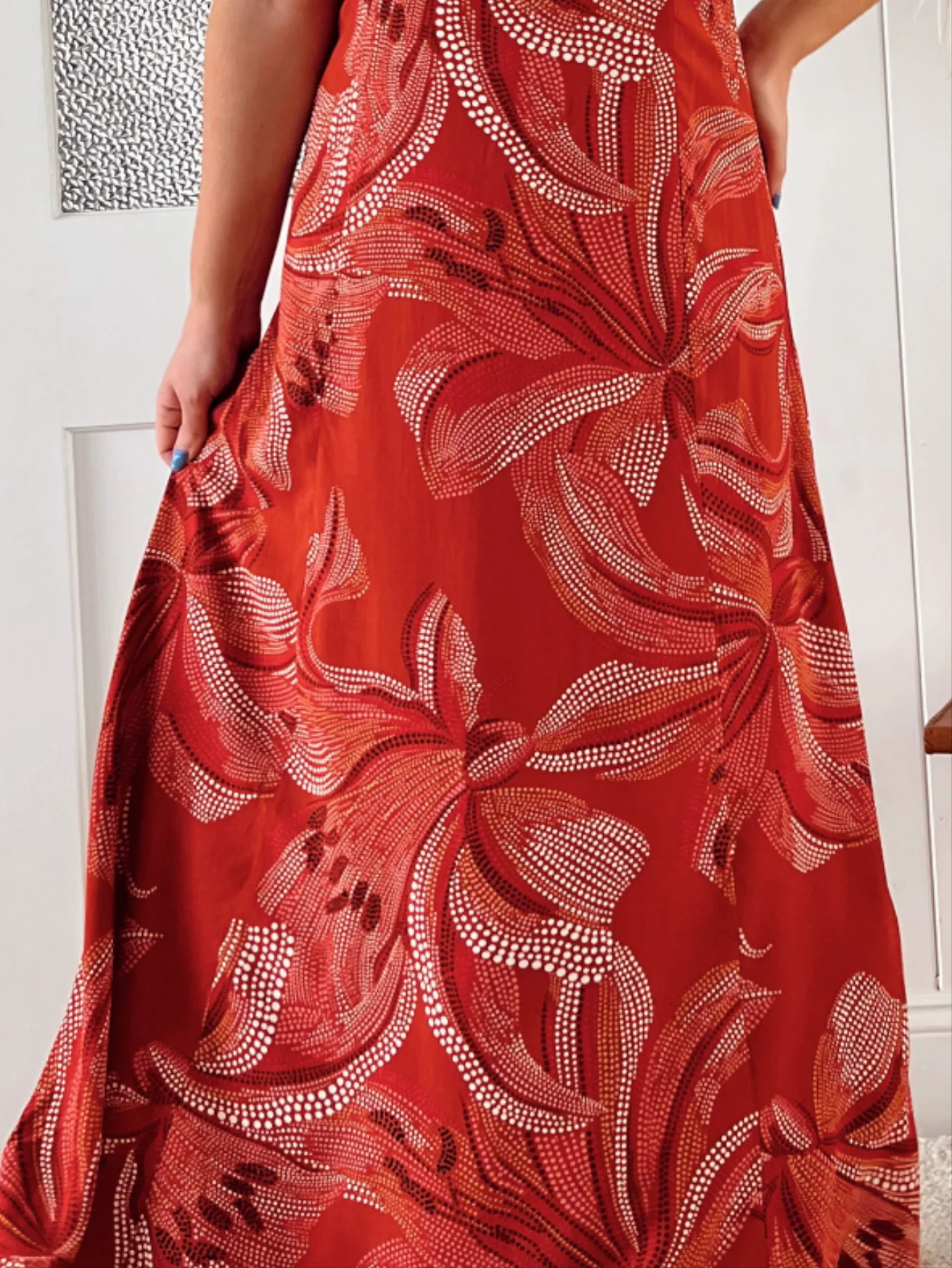 Jaase Kingsley Maxi Dress with Strapless Bodice A-line - Hibiscus - Image 3