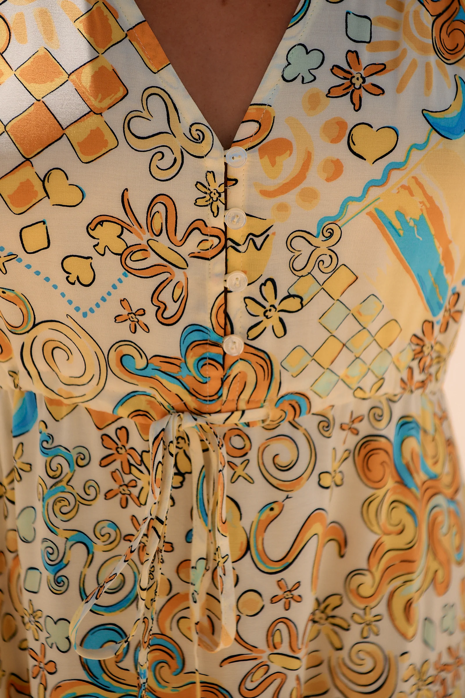 Jaase Ebony Maxi Dress with Half Sleeve V Neck Crochet Pockets - Sonnie - Image 5