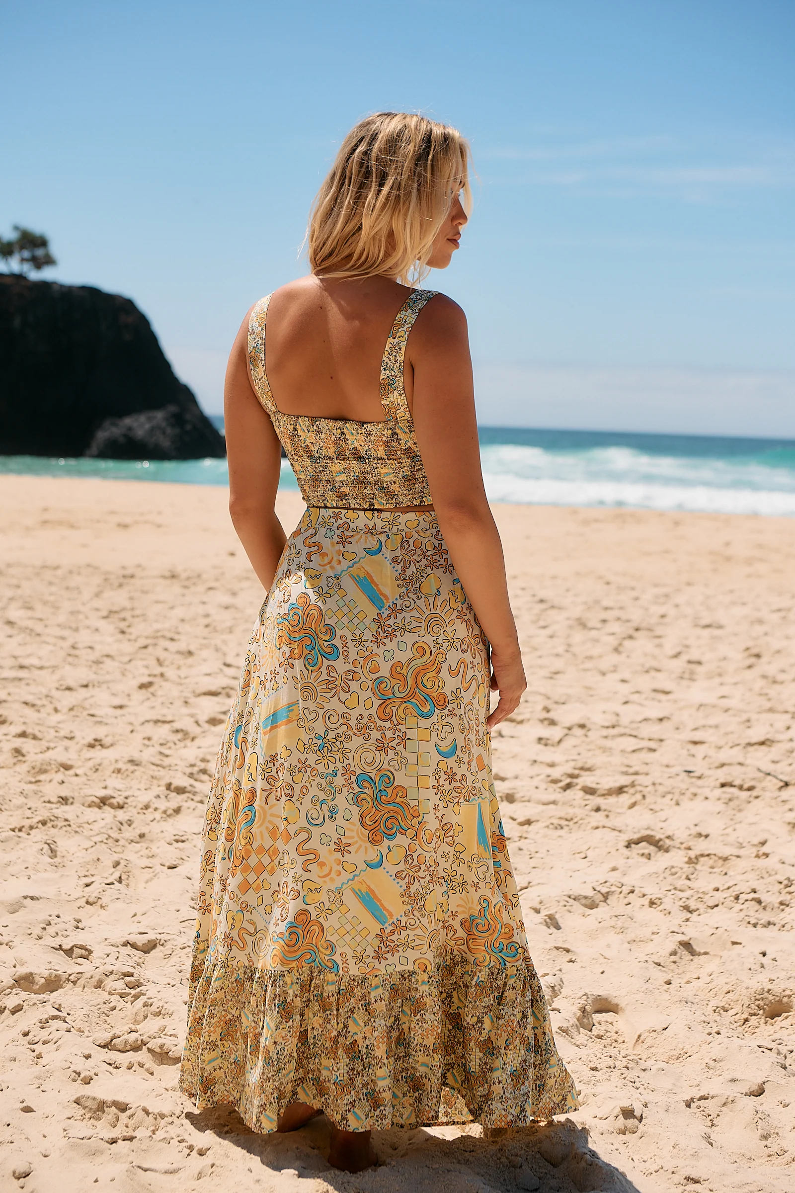 Jaase Holiday Maxi Skirt with Pockets Elastic Back Frill Hem - Sonnie - Image 10