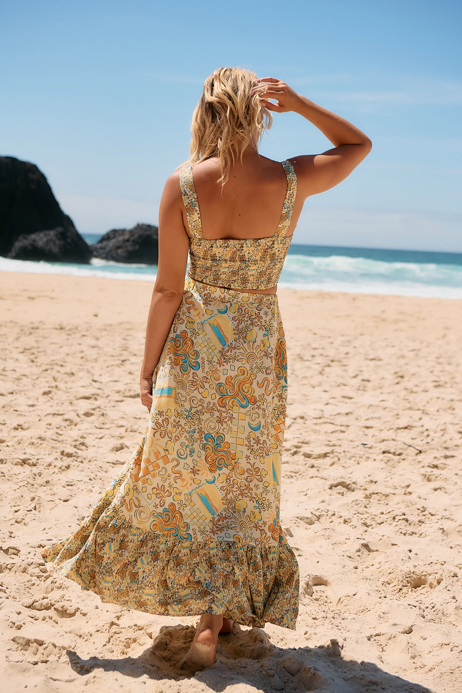 Jaase India Bustier Crop Top with Buttoned Bust Shirred Back - Sonnie - Image 11