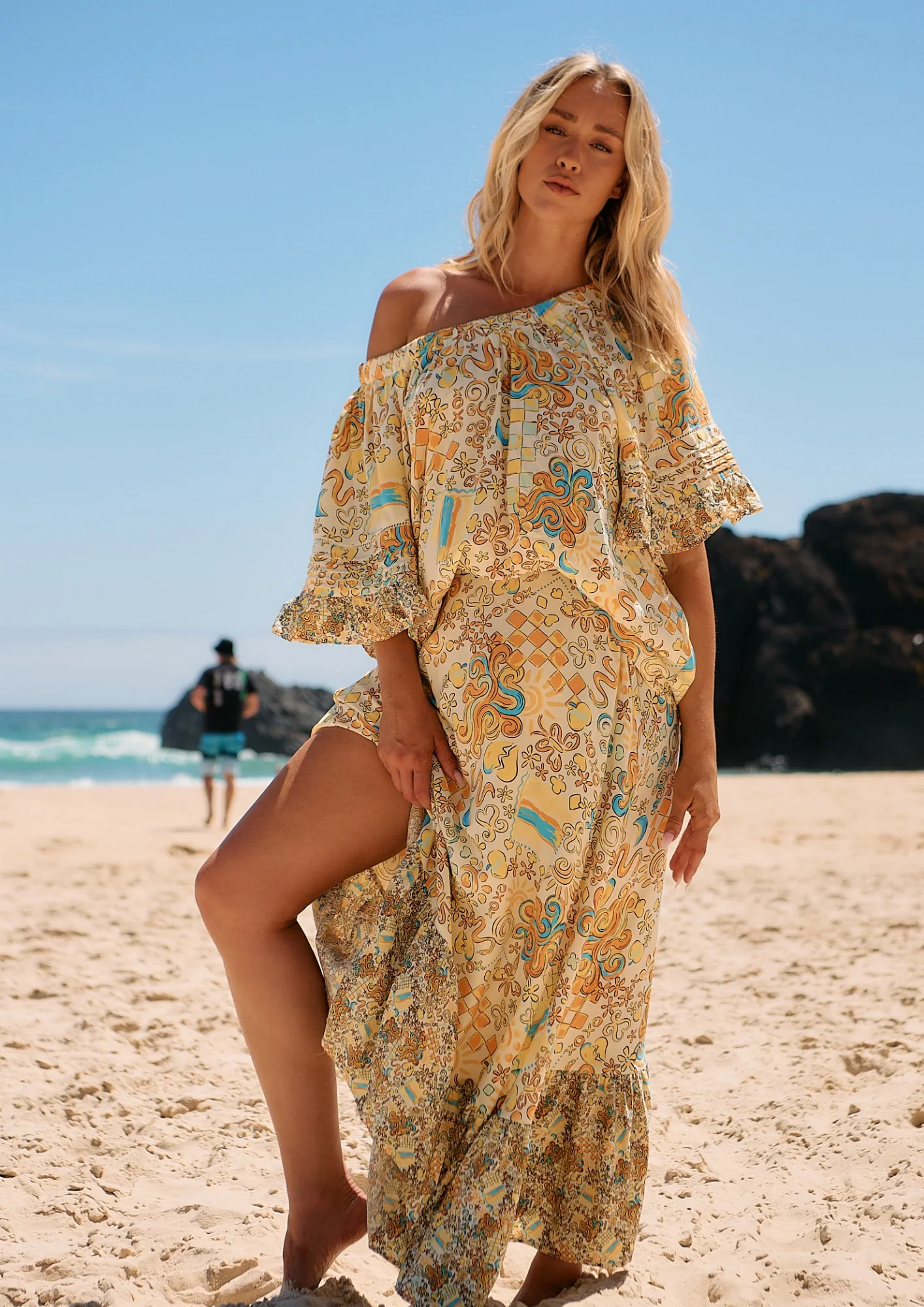 Jaase Holiday Maxi Skirt with Pockets Elastic Back Frill Hem - Sonnie - Image 8