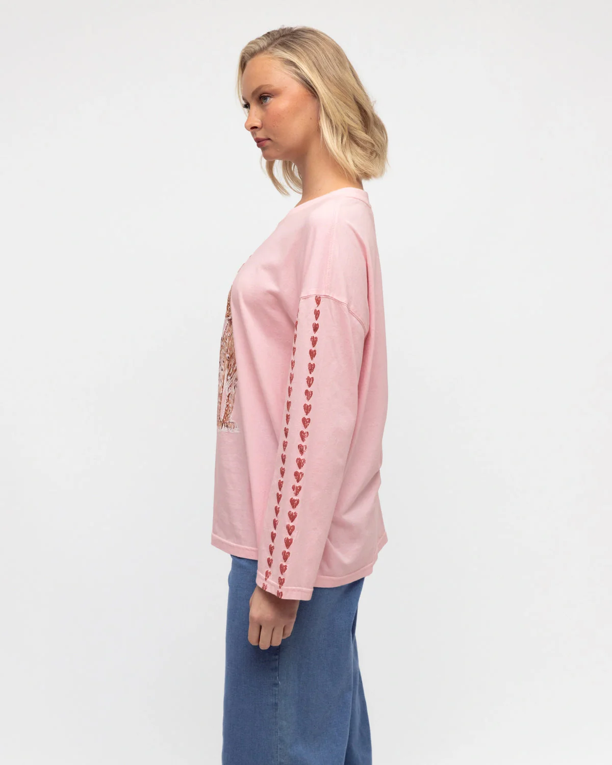 Paper Heart Flirting With Fortune Long Sleeved Vintage T-Shirt - Pink - Image 7